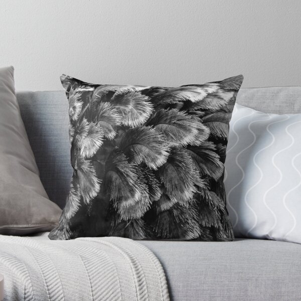Ostrich Feathers Throw Pillow