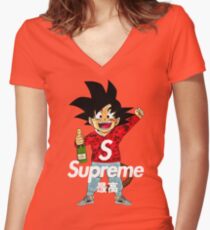 little goku Women's Fitted V-Neck T-Shirt