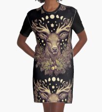 CERNUNNOS STAG Graphic T-Shirt Dress