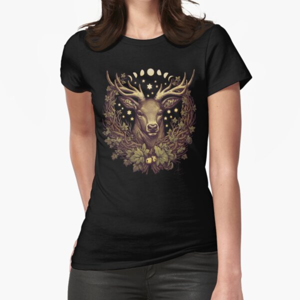CERNUNNOS STAG Fitted T-Shirt