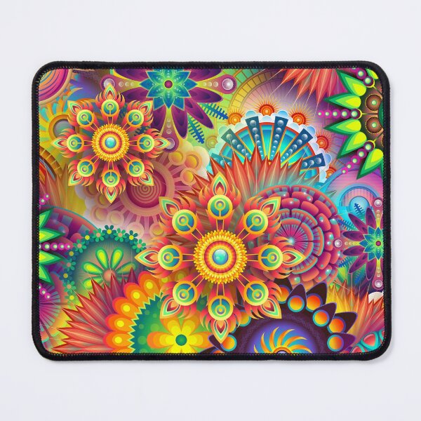 Item preview, Vivid Psychedelic Flowers Artwork designed and sold by Nitram1990.