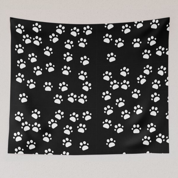 Item preview, Dog footprints white and black designed and sold by March Rider.
