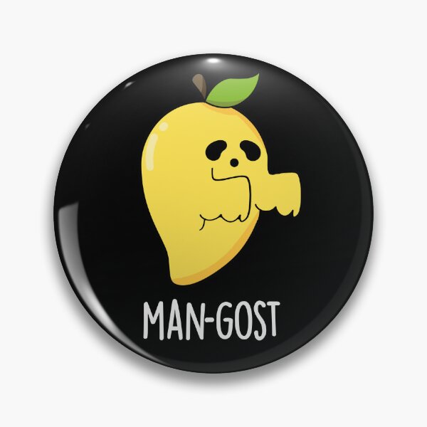 Item preview, Man-gost Halloween Funny Mango Fruit Ghost Puns (Dark BG) designed and sold by punnybone.