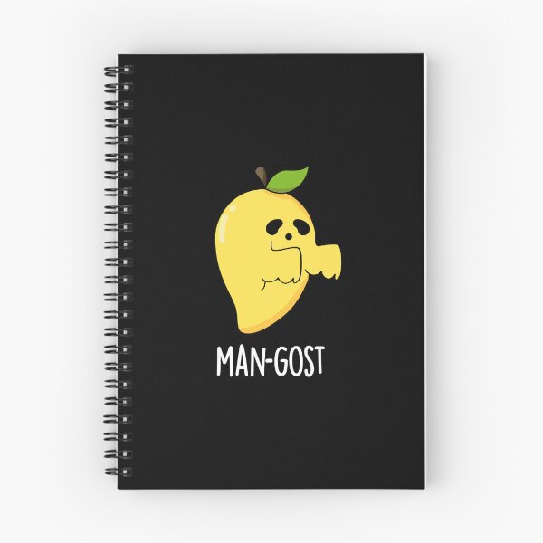 Item preview, Man-gost Halloween Funny Mango Fruit Ghost Puns (Dark BG) designed and sold by punnybone.