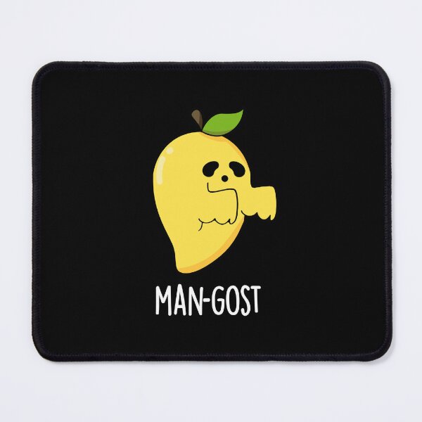 Item preview, Man-gost Halloween Funny Mango Fruit Ghost Puns (Dark BG) designed and sold by punnybone.