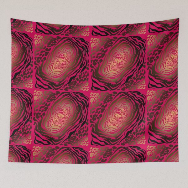 Item preview, Contemporary animal print artwork, animal pattern, jungle pattern, leopard spots, exotic pattern, pink zebra seamless   designed and sold by ZeinabTaha.