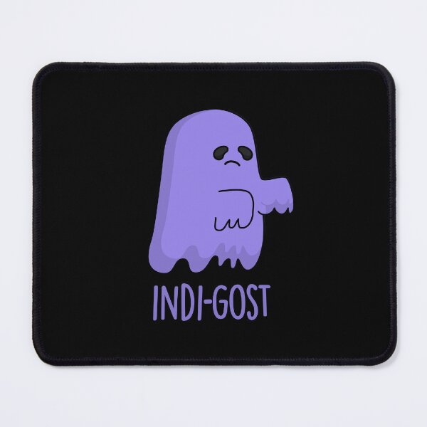 Item preview, Indi-gost Halloween Funny Indigo Ghost Puns (Dark BG) designed and sold by punnybone.