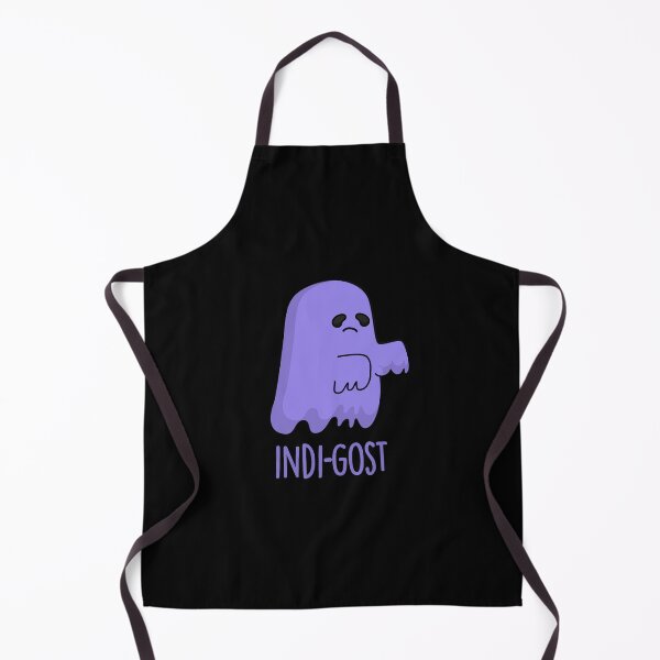 Item preview, Indi-gost Halloween Funny Indigo Ghost Puns (Dark BG) designed and sold by punnybone.