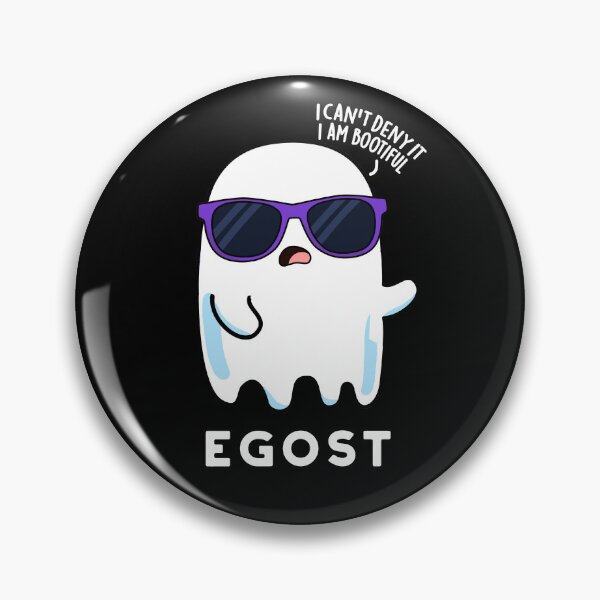 Item preview, Egost Halloween Funny Ego Ghost Puns (Dark BG) designed and sold by punnybone.