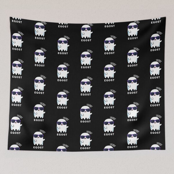 Item preview, Egost Halloween Funny Ego Ghost Puns (Dark BG) designed and sold by punnybone.