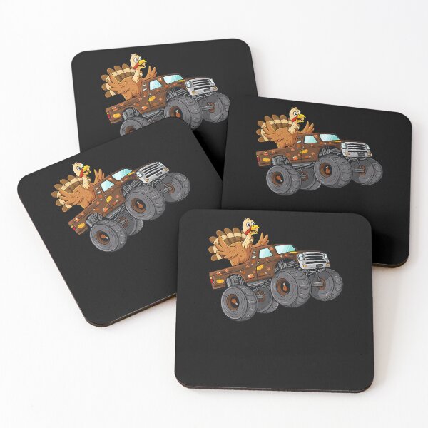 Item preview, Thanksgiving Turkey Riding Monster Truck Boys Kids designed and sold by LoriaVasques.
