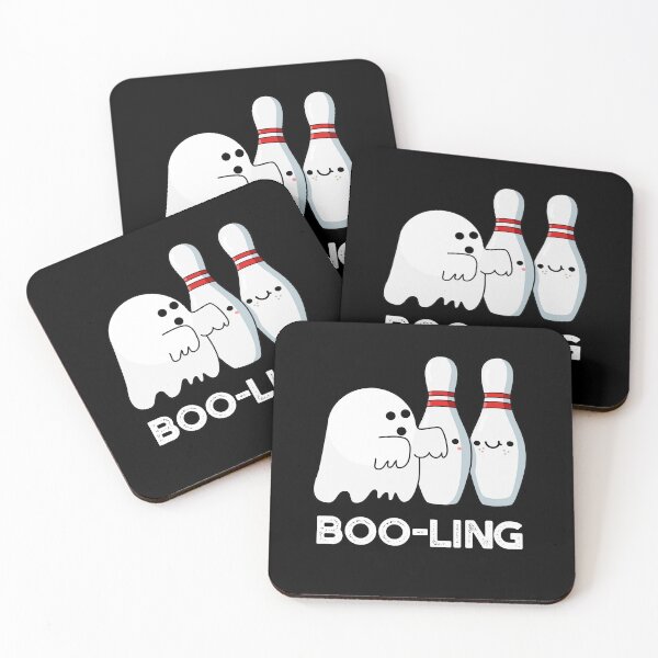 Item preview, Booling Halloween Funny Bowling Ghost Puns (Dark BG) designed and sold by punnybone.