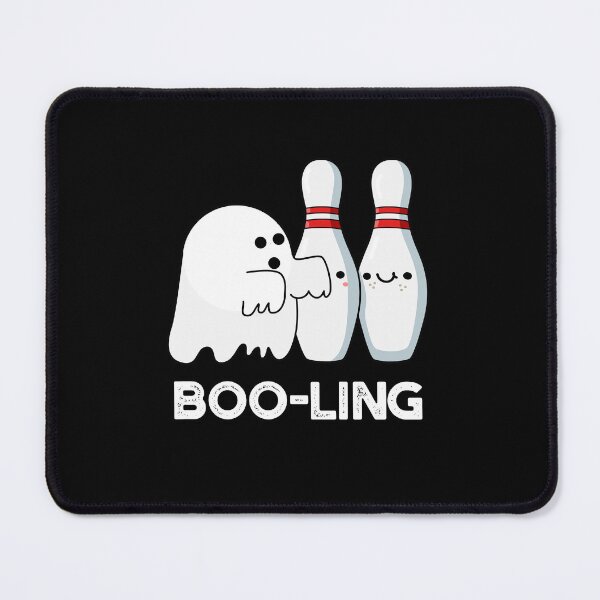 Item preview, Booling Halloween Funny Bowling Ghost Puns (Dark BG) designed and sold by punnybone.