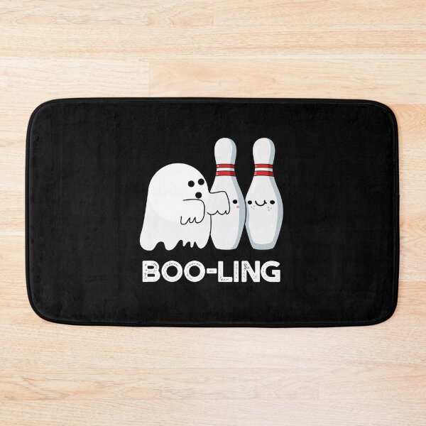Item preview, Booling Halloween Funny Bowling Ghost Puns (Dark BG) designed and sold by punnybone.
