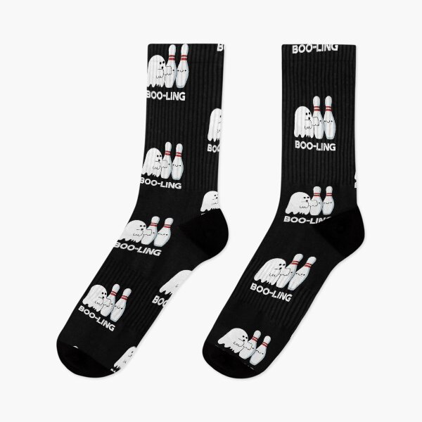 Item preview, Booling Halloween Funny Bowling Ghost Puns (Dark BG) designed and sold by punnybone.