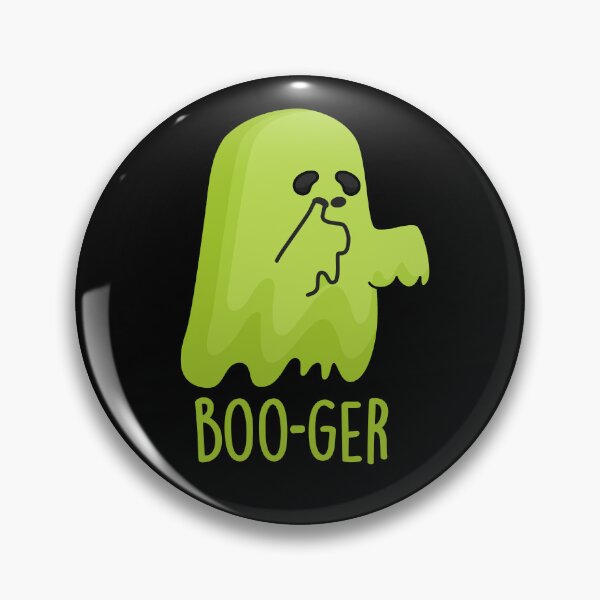 Item preview, Boo-ger Halloween  Funny Booger Ghost Puns (Dark BG) designed and sold by punnybone.