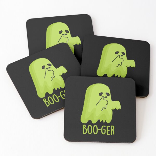 Item preview, Boo-ger Halloween  Funny Booger Ghost Puns (Dark BG) designed and sold by punnybone.