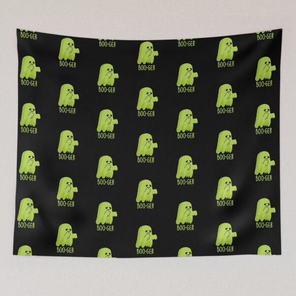 Item preview, Boo-ger Halloween  Funny Booger Ghost Puns (Dark BG) designed and sold by punnybone.