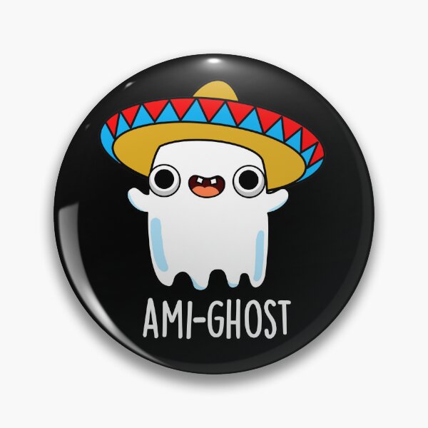Item preview, Ami-gost Halloween Funny Mexican Amigo Ghost Puns (Dark BG) designed and sold by punnybone.