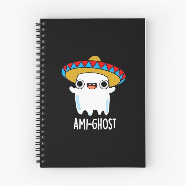 Item preview, Ami-gost Halloween Funny Mexican Amigo Ghost Puns (Dark BG) designed and sold by punnybone.