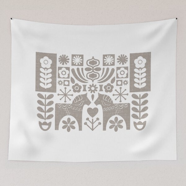 Item preview, Swedish Folk Art - Warm Gray designed and sold by miavaldez.