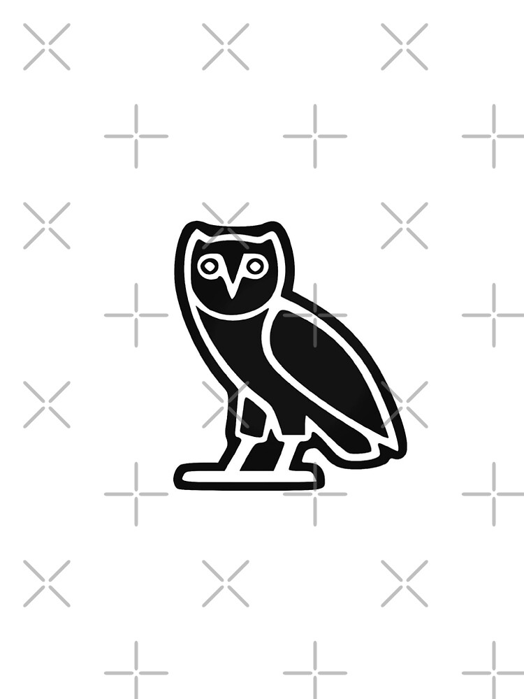 OVO V-Neck Jersey Black White Owl Embroidered Gold October's