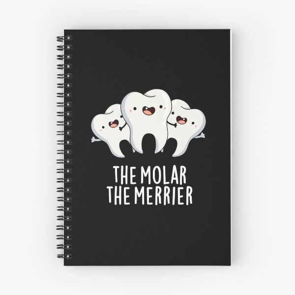 Item preview, The Molar The Merrier Funny Dental Tooth Puns (Dark BG) designed and sold by punnybone.