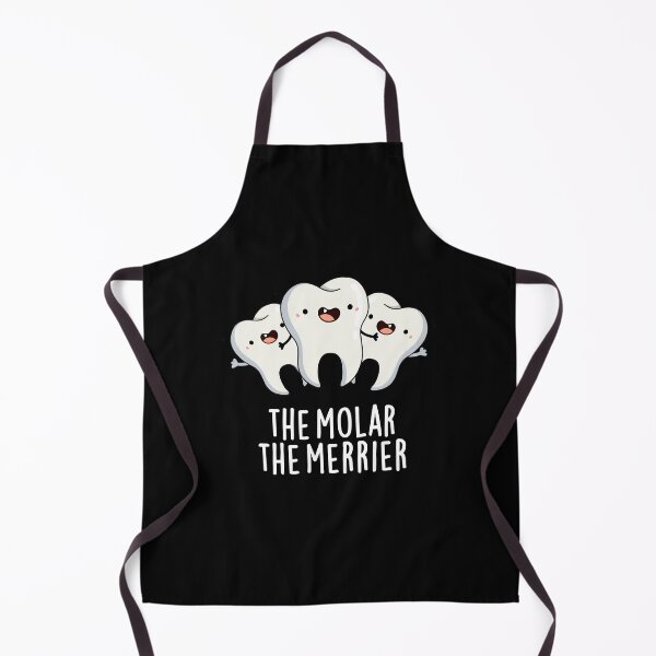 Item preview, The Molar The Merrier Funny Dental Tooth Puns (Dark BG) designed and sold by punnybone.