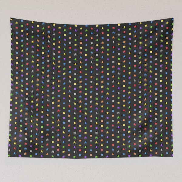 Item preview, Meeple pattern dark designed and sold by Between Clouds.