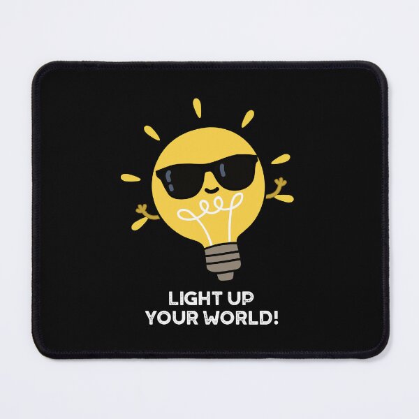 Item preview, Light Up YOur World Funny Positive Bulb Puns (Dark BG) designed and sold by punnybone.