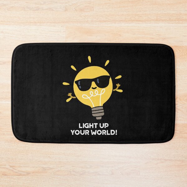 Item preview, Light Up YOur World Funny Positive Bulb Puns (Dark BG) designed and sold by punnybone.