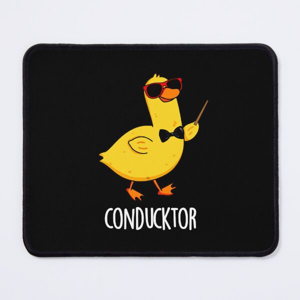 Item preview, Con-duck-tor Funny Music Conductor Duck Puns (Dark BG) designed and sold by punnybone.