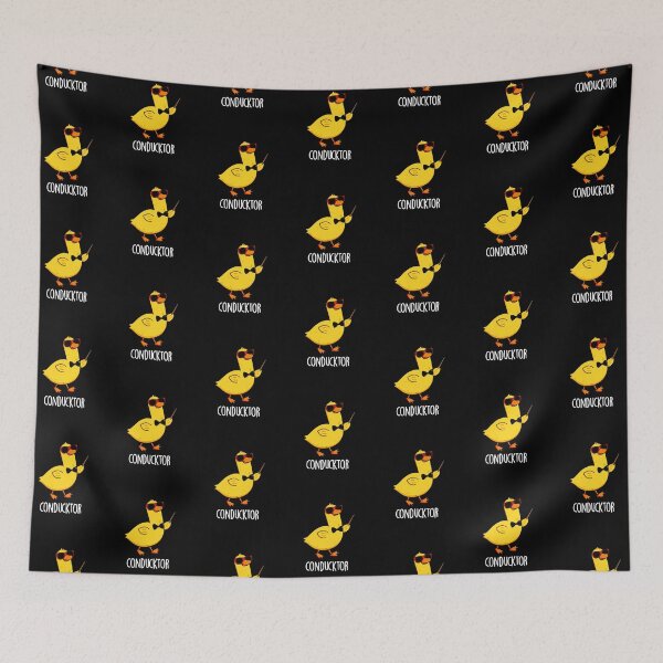 Item preview, Con-duck-tor Funny Music Conductor Duck Puns (Dark BG) designed and sold by punnybone.
