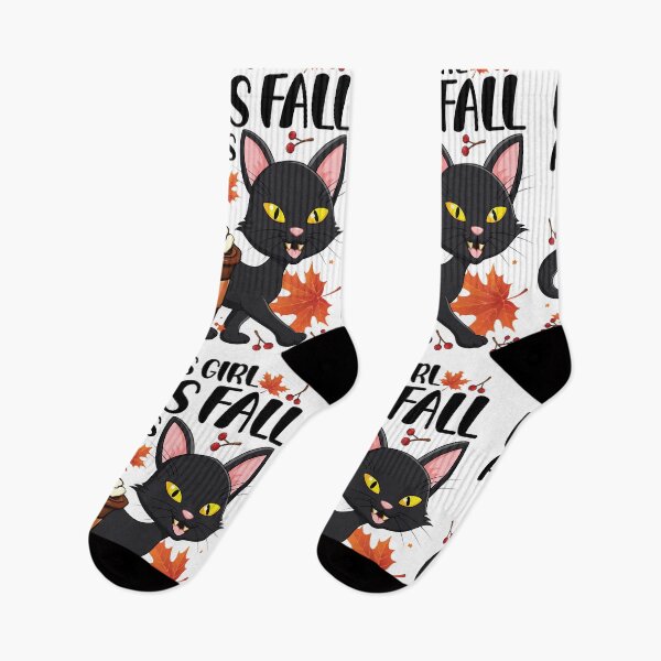 Item preview, This Girl Loves Fall And Cats Tis The Season For Autumn designed and sold by GravitiTees.