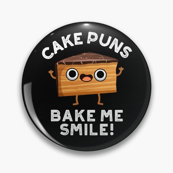 Item preview, Cake Puns Bake Me Smile Funny Food Puns (Dark BG) designed and sold by punnybone.