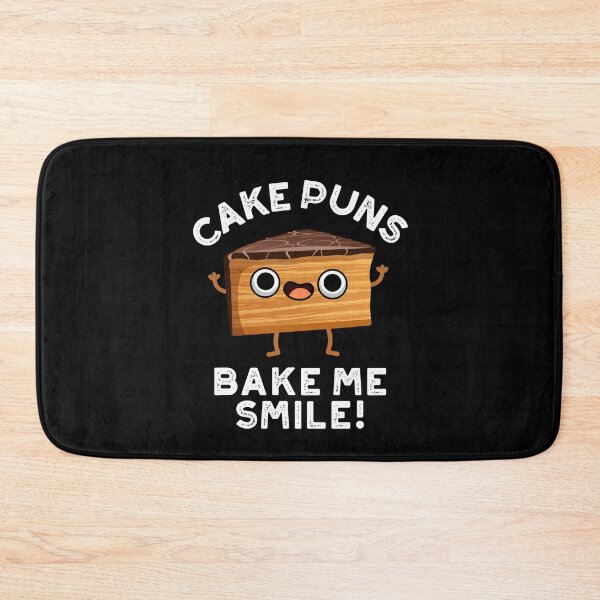 Item preview, Cake Puns Bake Me Smile Funny Food Puns (Dark BG) designed and sold by punnybone.