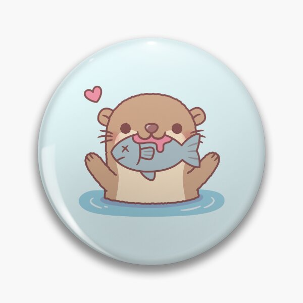 Item preview, Cute Otter Catching Fish Funny designed and sold by rustydoodle.
