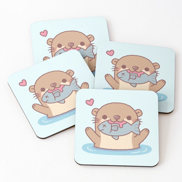 Item preview, Cute Otter Catching Fish Funny designed and sold by rustydoodle.