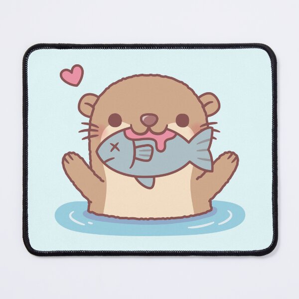 Item preview, Cute Otter Catching Fish Funny designed and sold by rustydoodle.