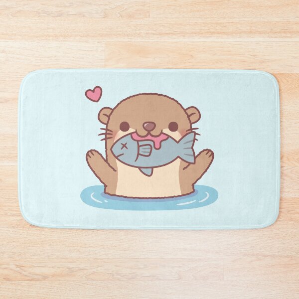 Item preview, Cute Otter Catching Fish Funny designed and sold by rustydoodle.