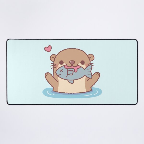 Item preview, Cute Otter Catching Fish Funny designed and sold by rustydoodle.