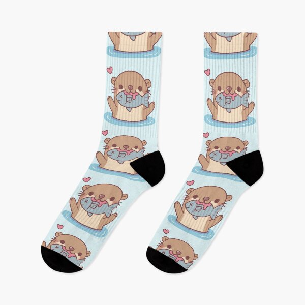 Item preview, Cute Otter Catching Fish Funny designed and sold by rustydoodle.