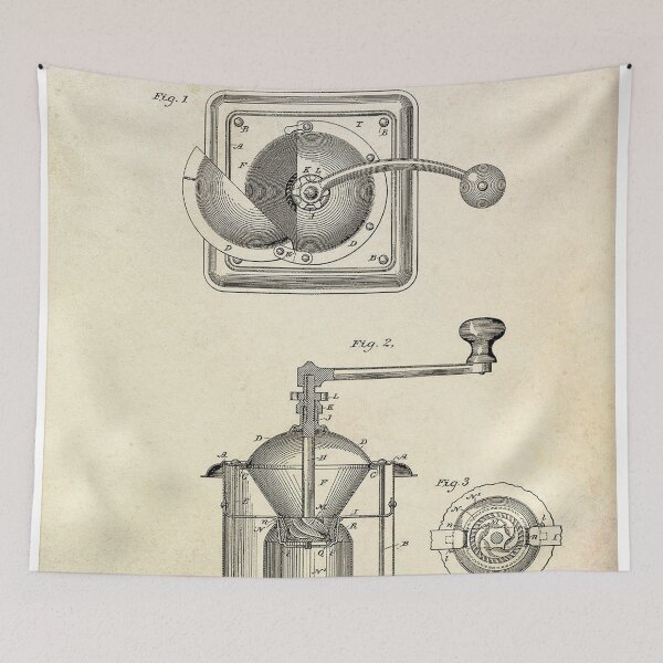 Item preview, Coffee Mill Vintage Patent designed and sold by zemlakr.