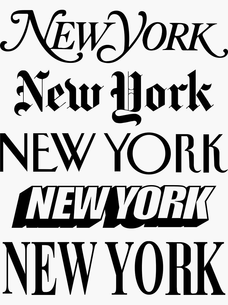 Thumbnail 3 of 3, Sticker, New York New York designed and sold by MotivatedType.