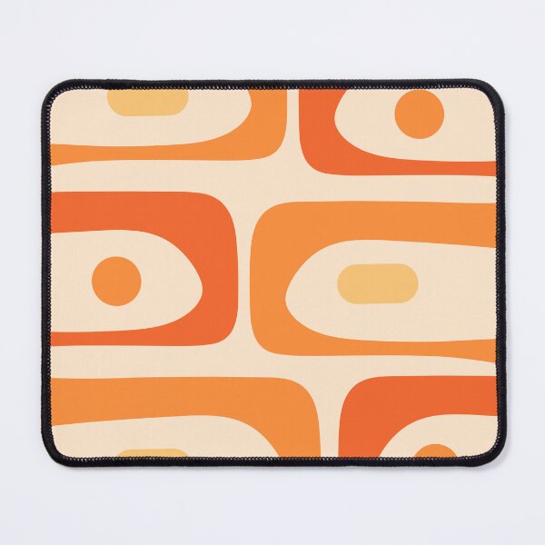 Item preview, Mid Century Modern Piquet Abstract Pattern in Tangerine Orange Tones designed and sold by kierkegaard.