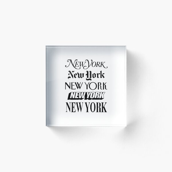 New York New York Acrylic Block