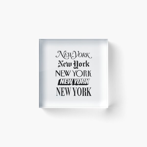 New York New York Acrylic Block