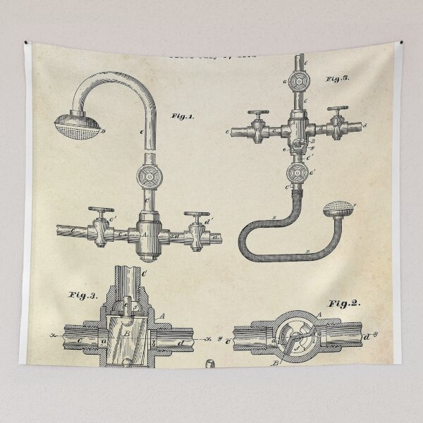 Item preview, Vintage Faucet Patent designed and sold by zemlakr.