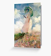 Claude Monet - Woman with a Parasol, Study Greeting Card