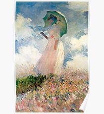 Claude Monet - Frau mit Sonnenschirm, Studie Poster
